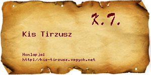 Kis Tirzusz névjegykártya